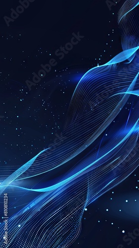 Wallpaper Mural Digital technology blue rhythm wavy line abstract graphic poster web page PPT background Torontodigital.ca