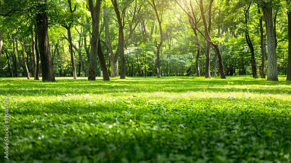 Green lawn and trees background with copyspace. Nature background concept Green lawn and trees background with copyspace. Nature background concept