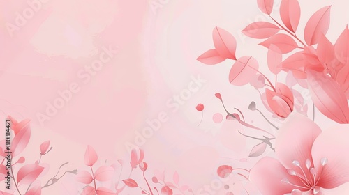 Template wallpaper wedding minimalistic background illustration abstract floral © Larysa
