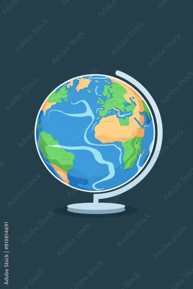 Cartoon Style Global Icon Cartoon Style Global Icon
