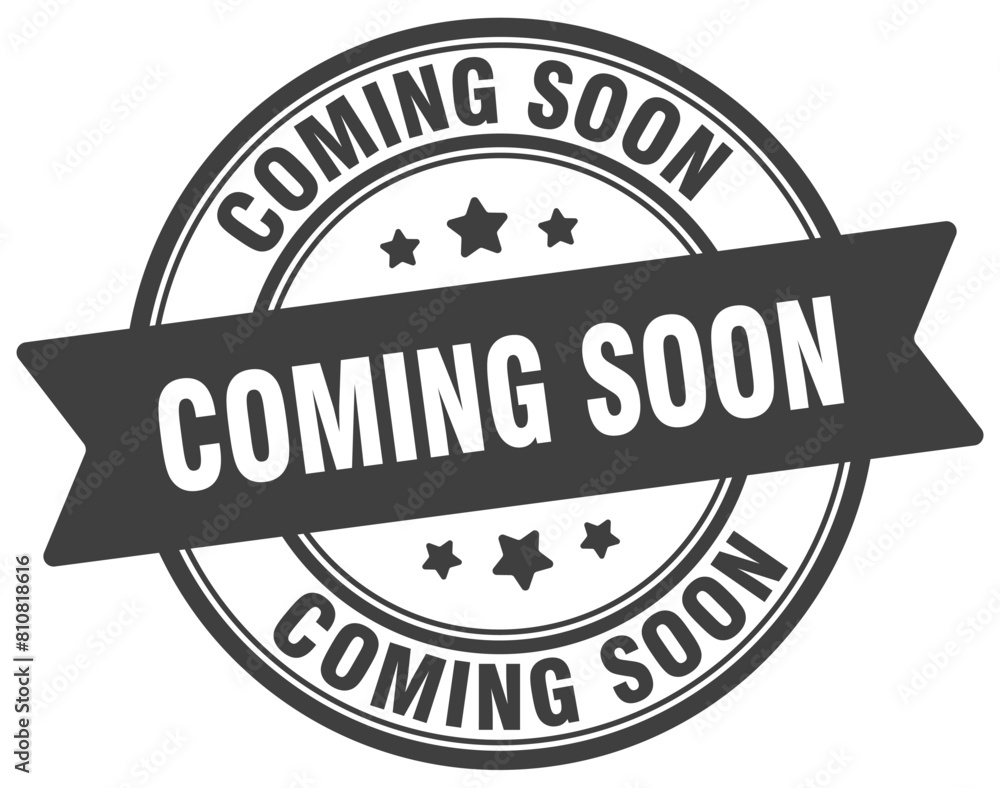 coming soon stamp. coming soon label on transparent background. round sign coming soon stamp. coming soon label on transparent background. round sign