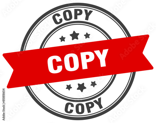 copy stamp. copy label on transparent background. round sign