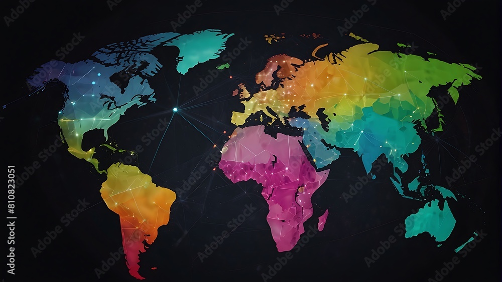 Global Connectivity Abstract Globe with Interconnected Global Connectivity Abstract Globe with Interconnected