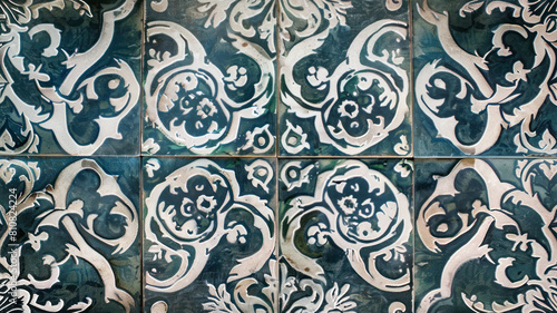 Wallpaper Mural Detail of Portuguese glazed tiles, azulejos. Torontodigital.ca