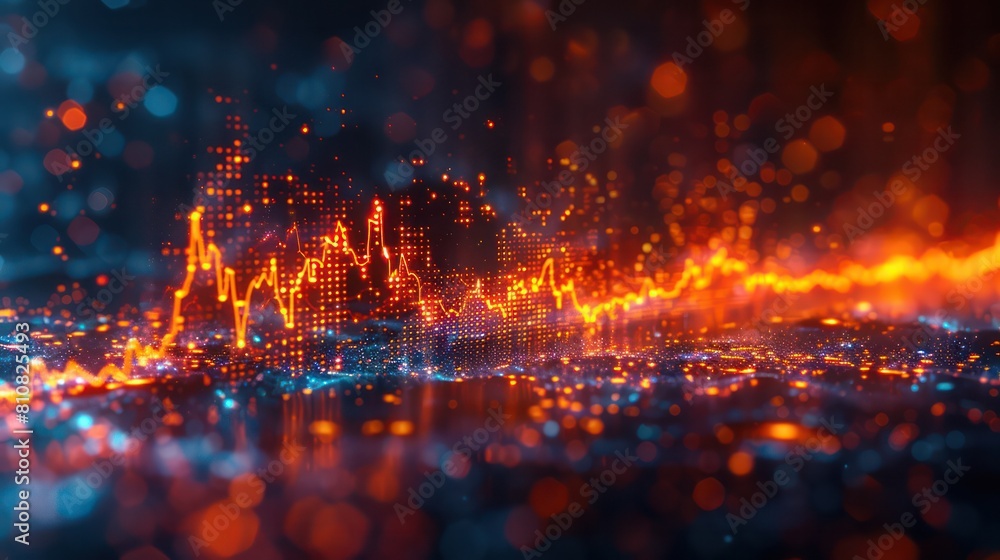 Intense close-up of a digital heart rate monitor. Its lines and waves form an abstract pattern that represents the rhythm of life. Intense close-up of a digital heart rate monitor. Its lines and waves form an abstract pattern that represents the rhythm of life.