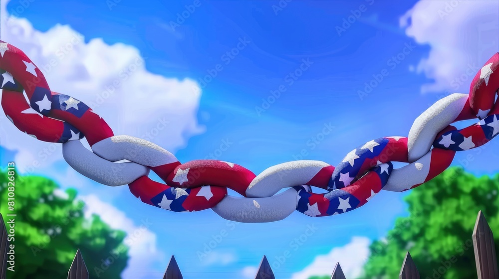 Memorial Day Crafting Paper Chains In Red, White, And Blue, Linking ...