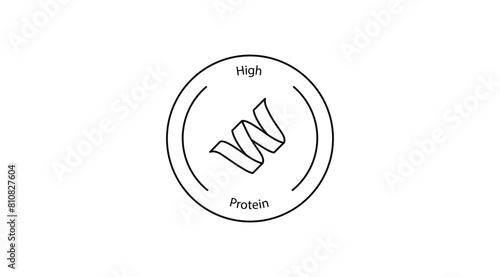High Protein Content Label Vector Icon