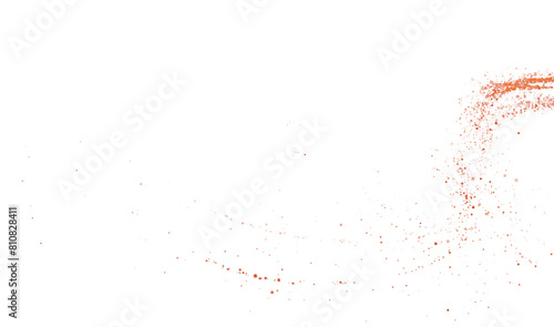 The vector illustration depicts a dynamic splatter of chili powder, dried pepper, spicy paprika, and other seasonings. Png.	
