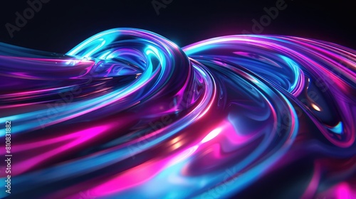 abstract background with purple and blue curved lines,abstract fractal background for creative design and entertainment 