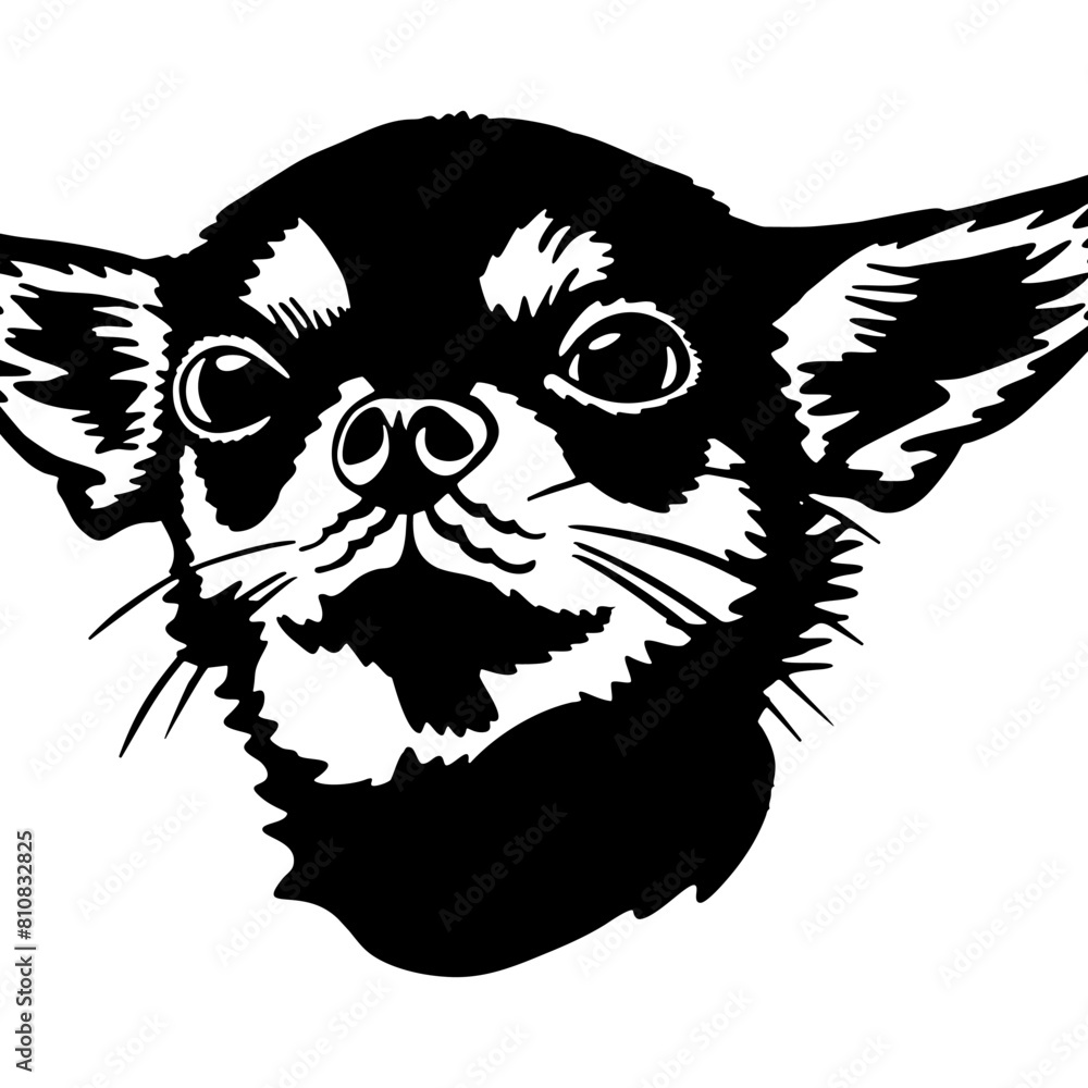 Obraz premium Chihuahua Puppy - Funny Dog, Vector File, Cut Stencil for Tshirt