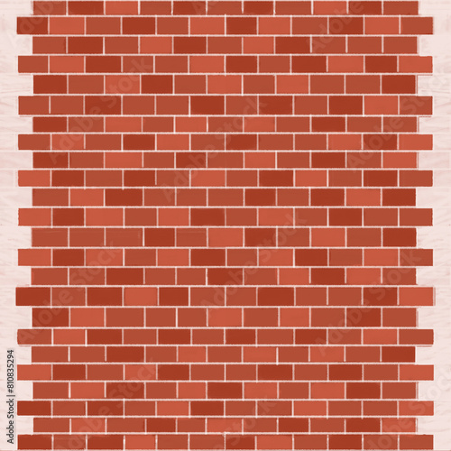 red brick background.