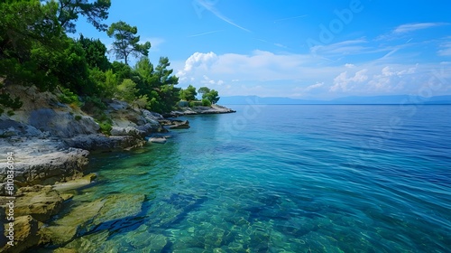 Clear Turquoise Sea Along Rocky Mediterranean Coast