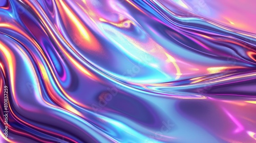 abstract silk background,abstract background of blue and purple silk fabric with some smooth folds in it,Abstract liquid wave wallpaper. Creative holographic background. For banner, postcard, book 