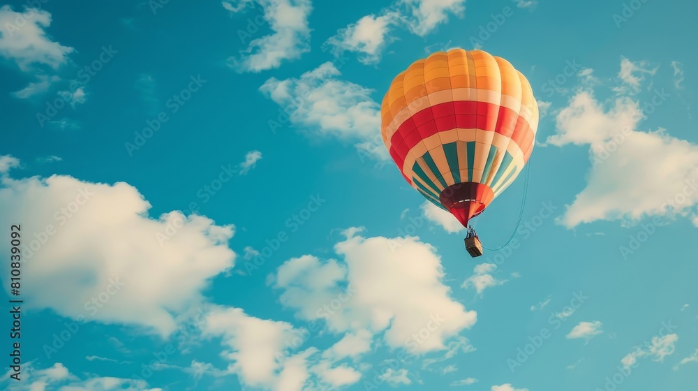 A bunch of colorful balloons are floating in the sky on a sunny day A bunch of colorful balloons are floating in the sky on a sunny day