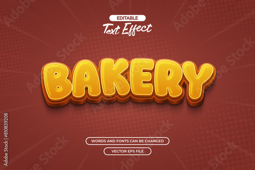 Bakery editable text effect
