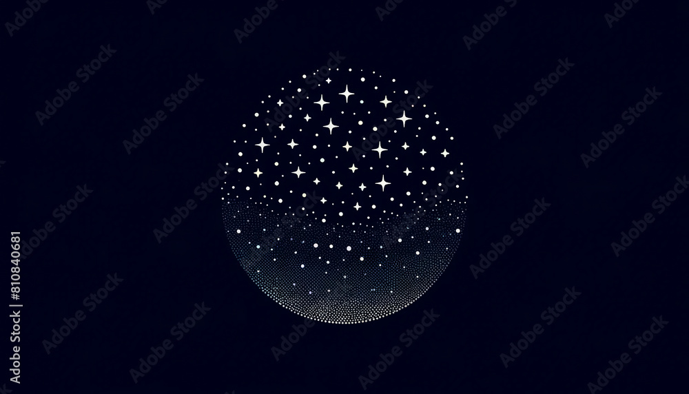 Minimalist Night Sky with Stars in Pointillism Style
Minimalist Night Sky with Stars in Pointillism Style