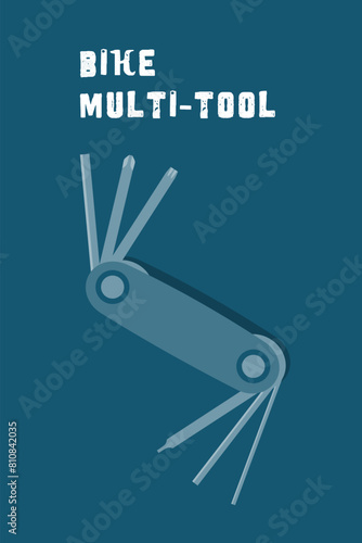 Bike multi-tool, folding multifunction tool set for bicycles.