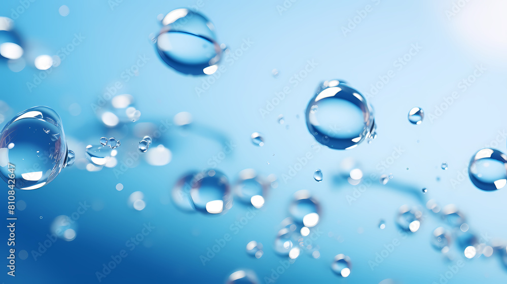 water drops on blue background water drops on blue background
