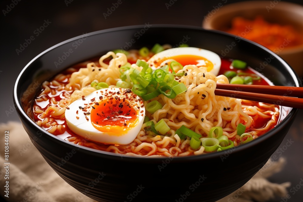 Ramen with egg. AI generated Ramen with egg. AI generated