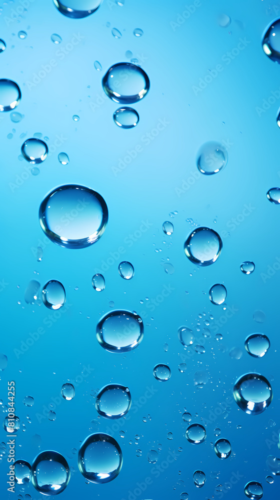 water drops on blue background water drops on blue background