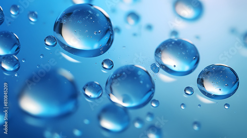 water drops on blue background © jiejie
