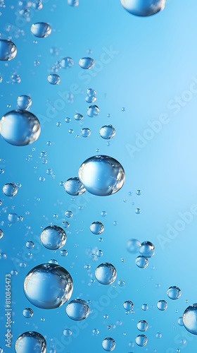 Wallpaper Mural water drops on blue background Torontodigital.ca