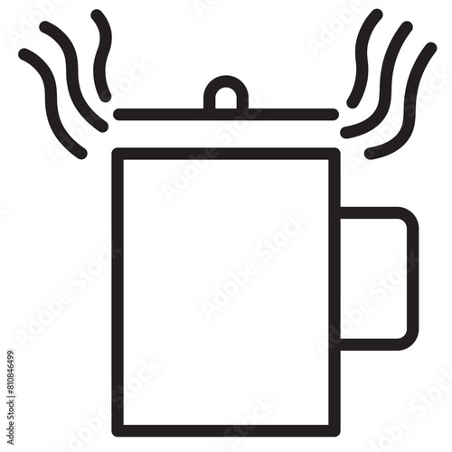 Hot Water Line Icon