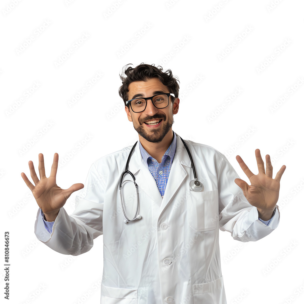 Photo of happy Data scientist, Isolated on white background Photo of happy Data scientist, Isolated on white background
