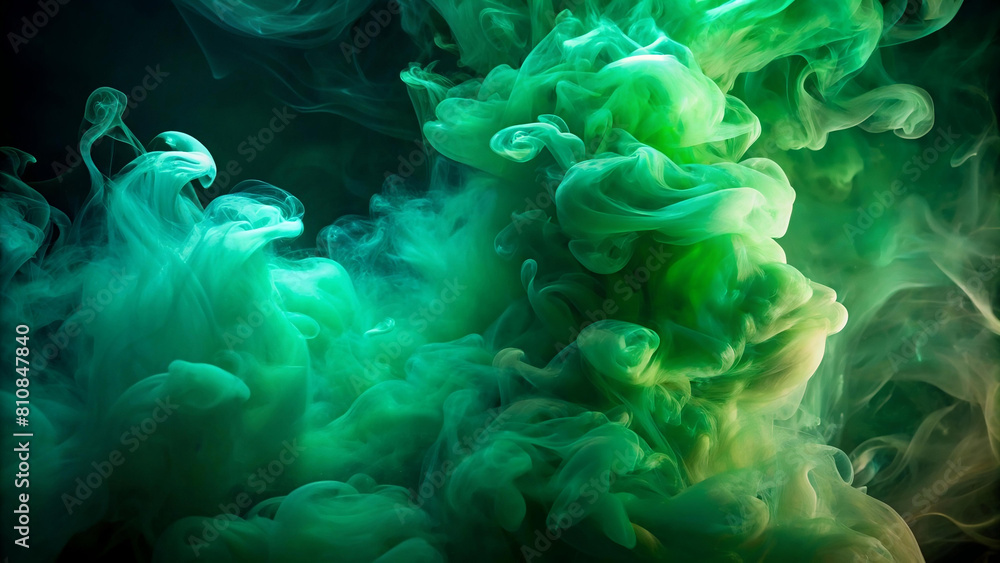 Smoke green background dark ground light smell toxic black bad fog stadium stink mist