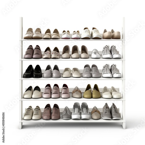 Wallpaper Mural Shoe rack white Torontodigital.ca