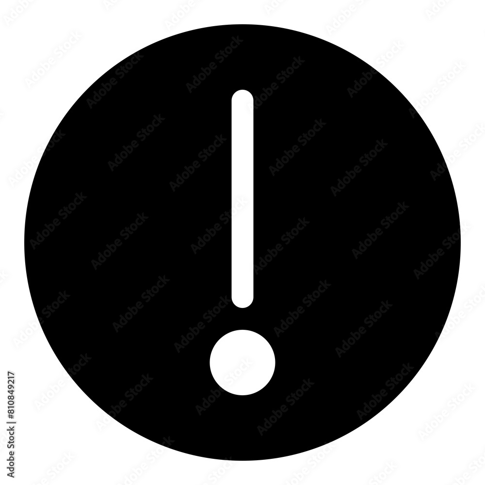 Exclamation mark icon for alert, danger and security concepts