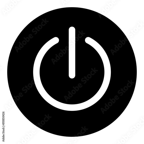 Shutdown icon for powering off and restarting devices photo