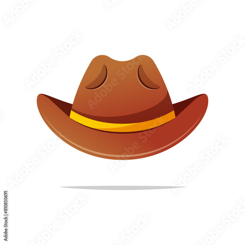 Cowboy hat vector isolated on white background.