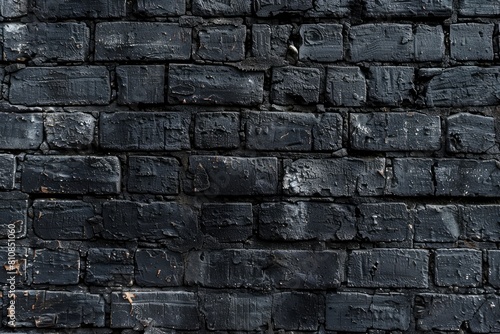 black brick wall  brickwork background for design - generative ai