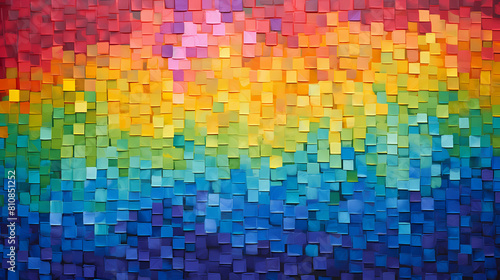 Abstract art made of small squares
