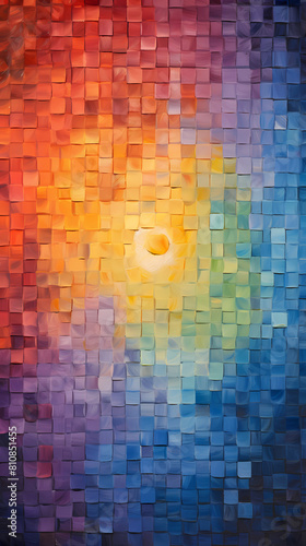 Abstract art made of small squares