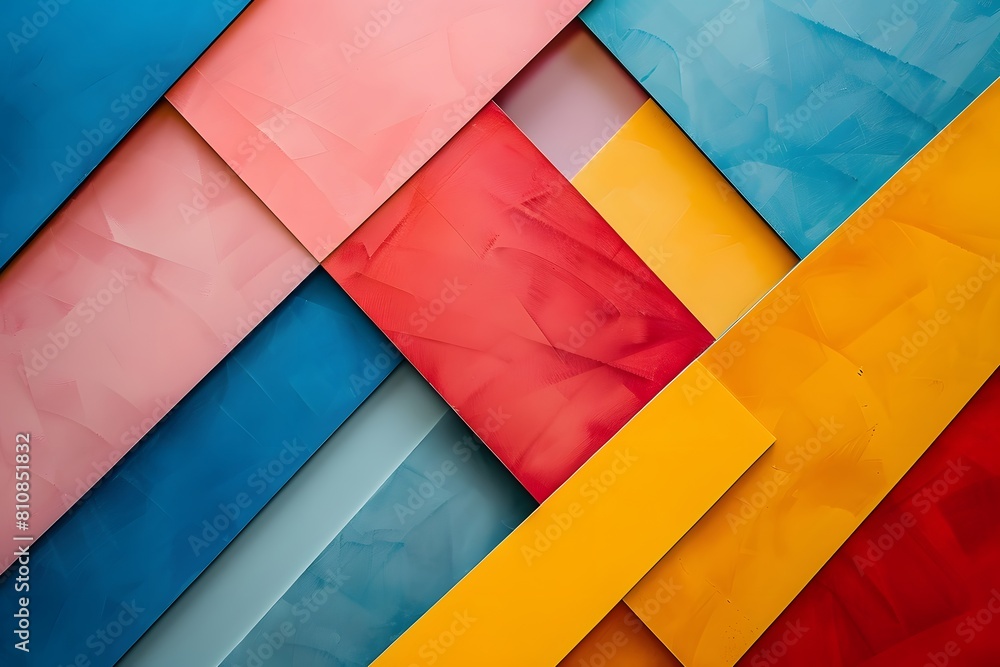 Fototapeta premium Close-up of colorful wall covered in numerous paper notes