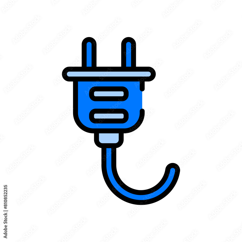 Power Plug Blue Filled Power Plug Blue Filled