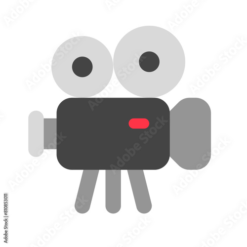 Editable film video camera, film production, studio vector icon. Movie, cinema, entertainment. Part of a big icon set family. Perfect for web and app interfaces, presentations, infographics, etc