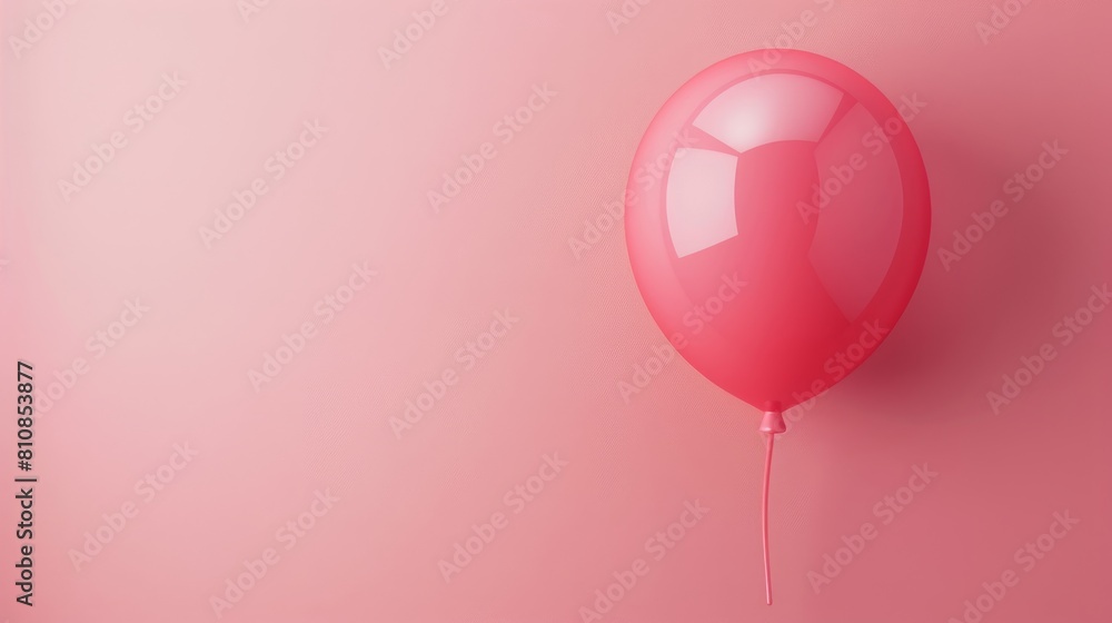 A red balloon is floating in the sky above a mountain range A red balloon is floating in the sky above a mountain range