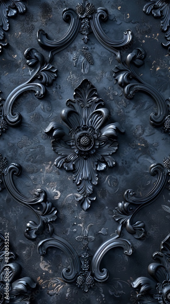 Classical Dark Decorative Pattern Wallpaper