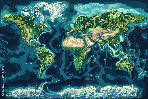 Detailed world map showing all countries, perfect for educational or travel purposes