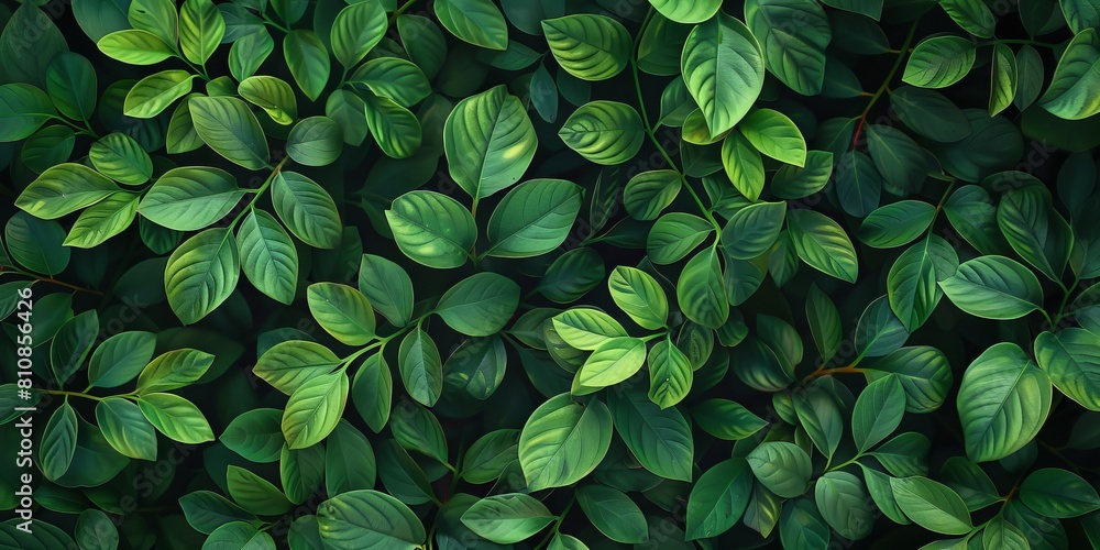 Natural pattern of tamarind thin branches with green leaves Natural pattern of tamarind thin branches with green leaves