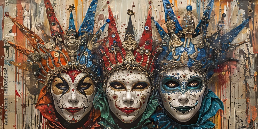 Venetian Joy at Carnival. Venetian Joy at Carnival.