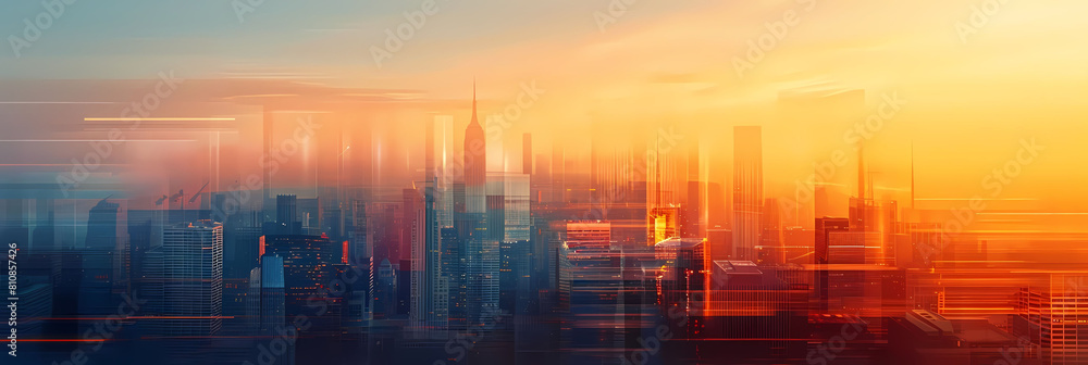enigmatic urban skylines at dawn in the evening enigmatic urban skylines at dawn in the evening