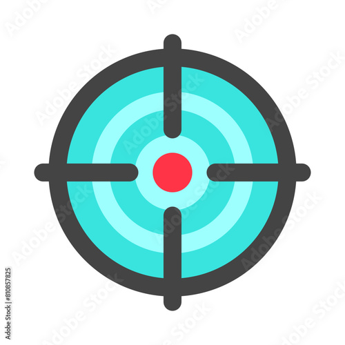Editable shooting game, target, focus vector icon. Video game, game elements. Part of a big icon set family. Perfect for web and app interfaces, presentations, infographics, etc