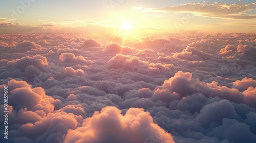 Idea of Heavenly Realm Clouds drifting during sunrise or sunset © AkuAku