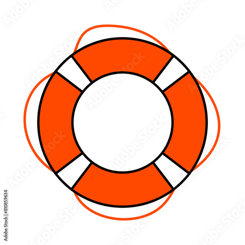 Lifebuoy icon symbol. Vector illustration