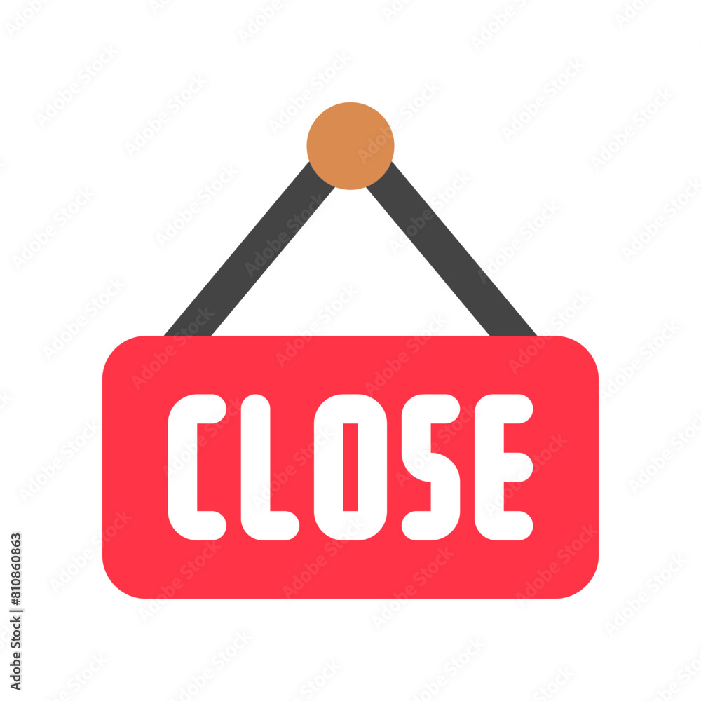 Editable store close sign vector icon. Food, restaurant. Part of a big icon set family. Perfect for web and app interfaces, presentations, infographics, etc Editable store close sign vector icon. Food, restaurant. Part of a big icon set family. Perfect for web and app interfaces, presentations, infographics, etc