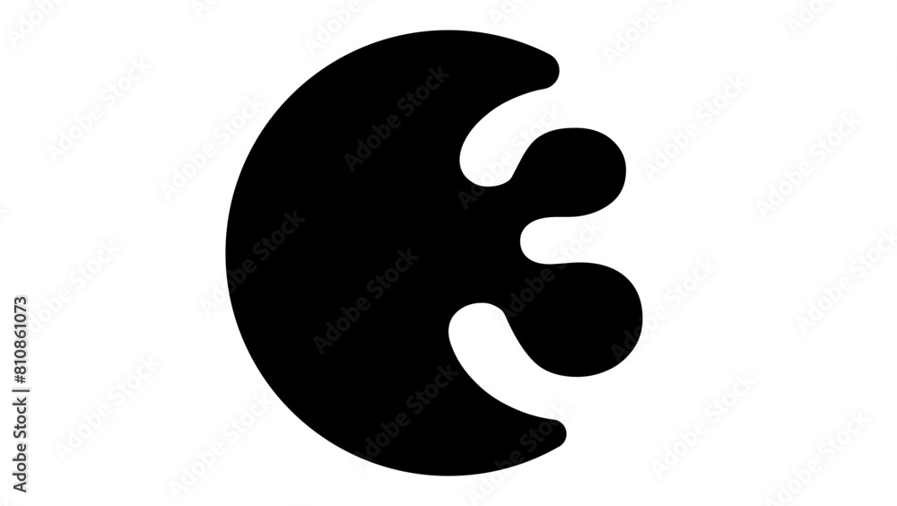 number 3 Logo, black isolated silhouette number 3 Logo, black isolated silhouette